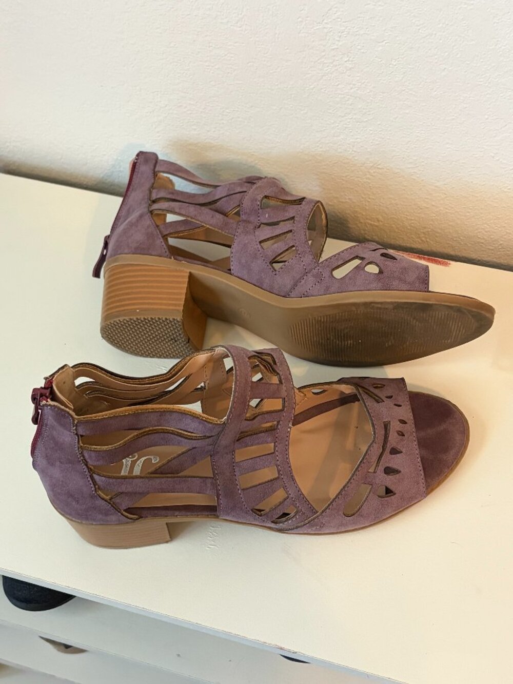 Journee Collection Sandals Purple/Mauve Size 8